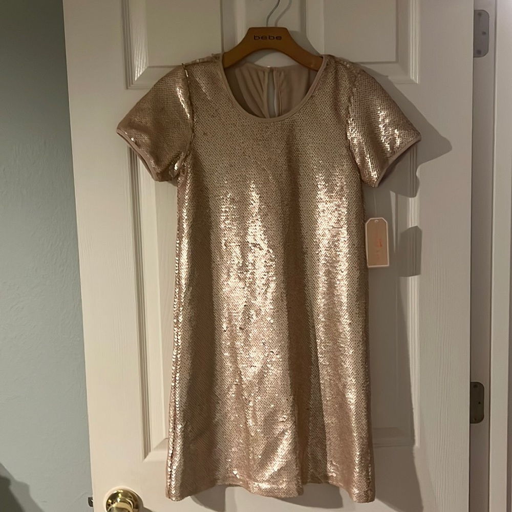 XS Copper Key sequin dress